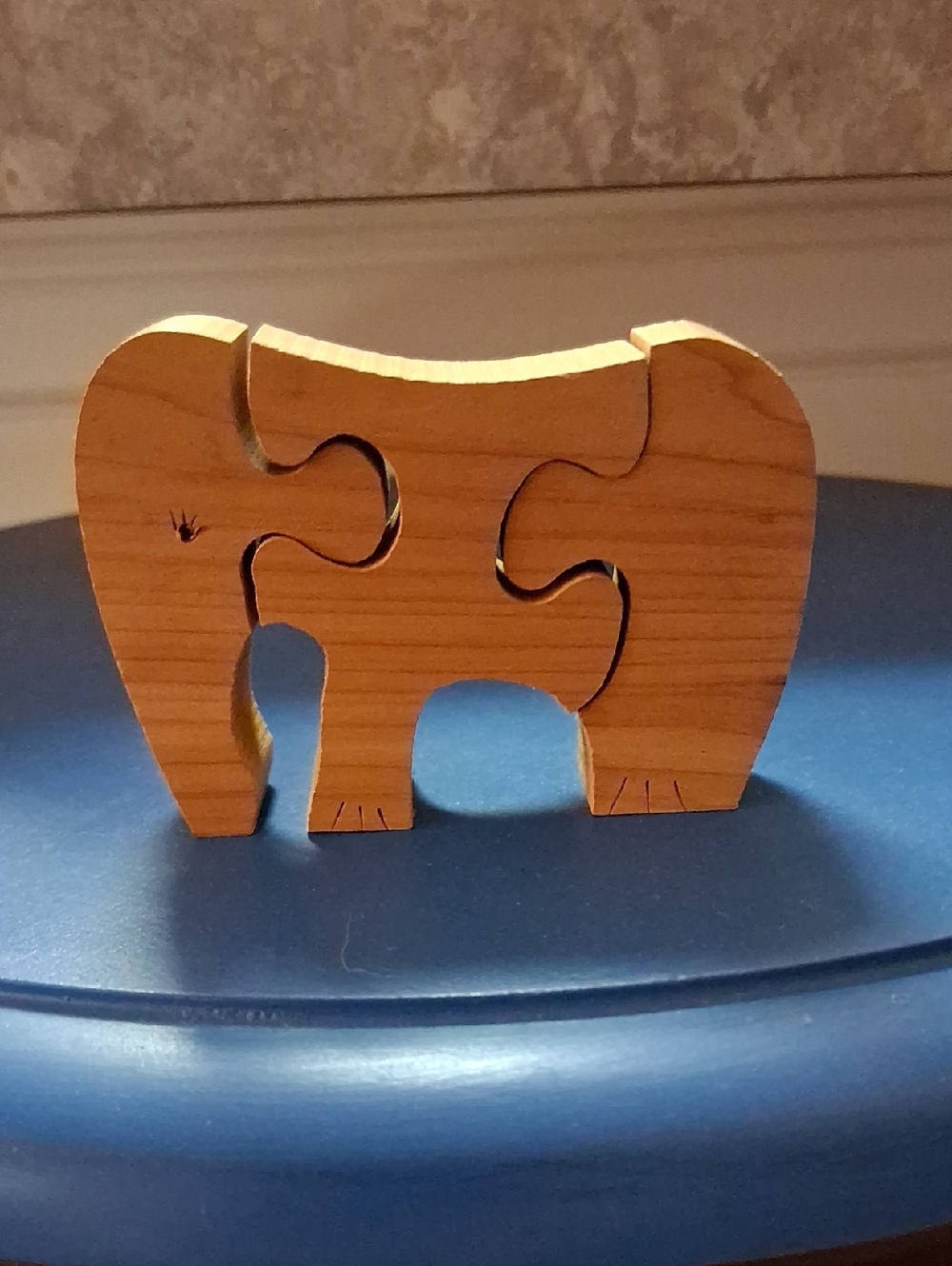 Wooden Elephant Puzzle - Natural Wood Color